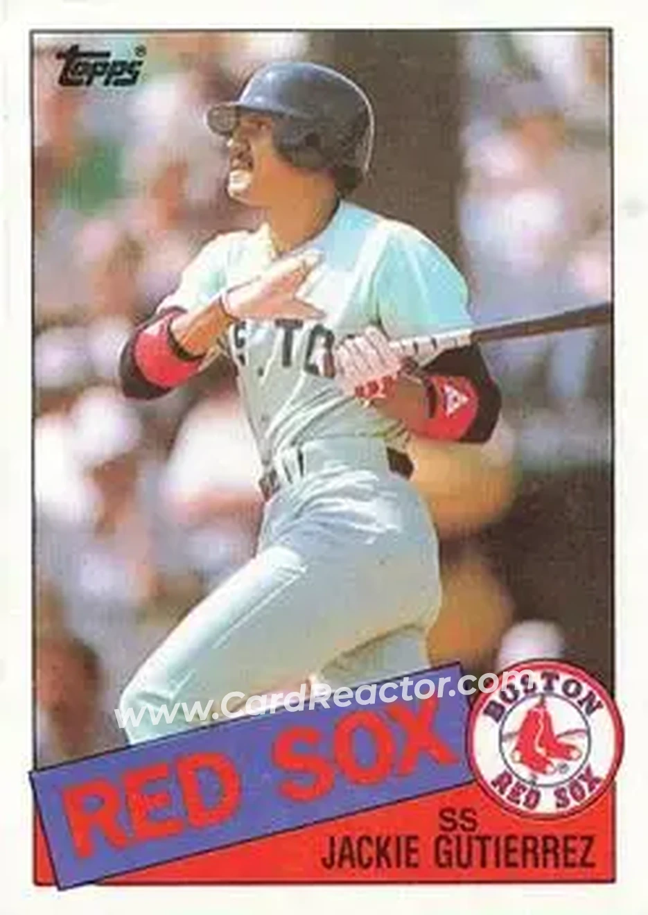 1985 Topps #89 - Jackie Gutierrez - Boston Red Sox - Front 1985 Topps #89 - Jackie Gutierrez - Boston Red Sox - Front