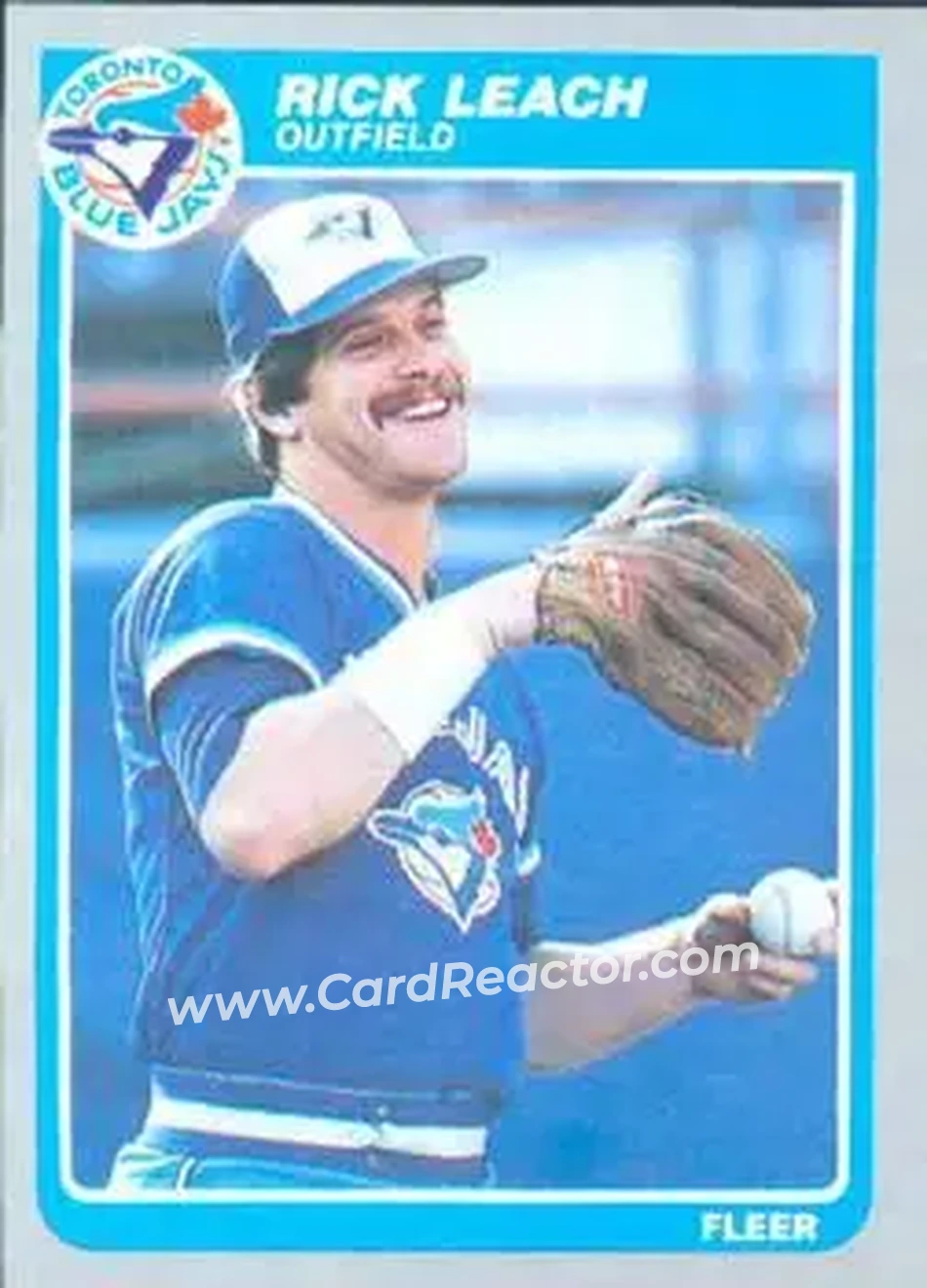 1985 Fleer #112 - Rick Leach - Toronto Blue Jays