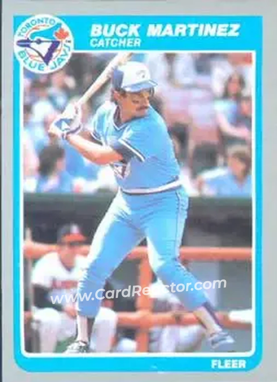 1985 Fleer #114 - Buck Martinez - Toronto Blue Jays - Front