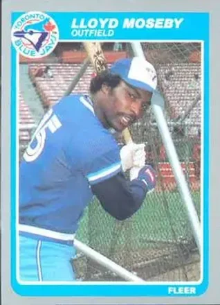 1985 Fleer #115 - Lloyd Moseby - Toronto Blue Jays
