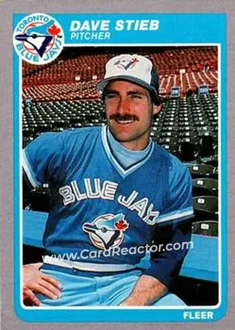 1985 Fleer #117 - Dave Stieb - Toronto Blue Jays - Front