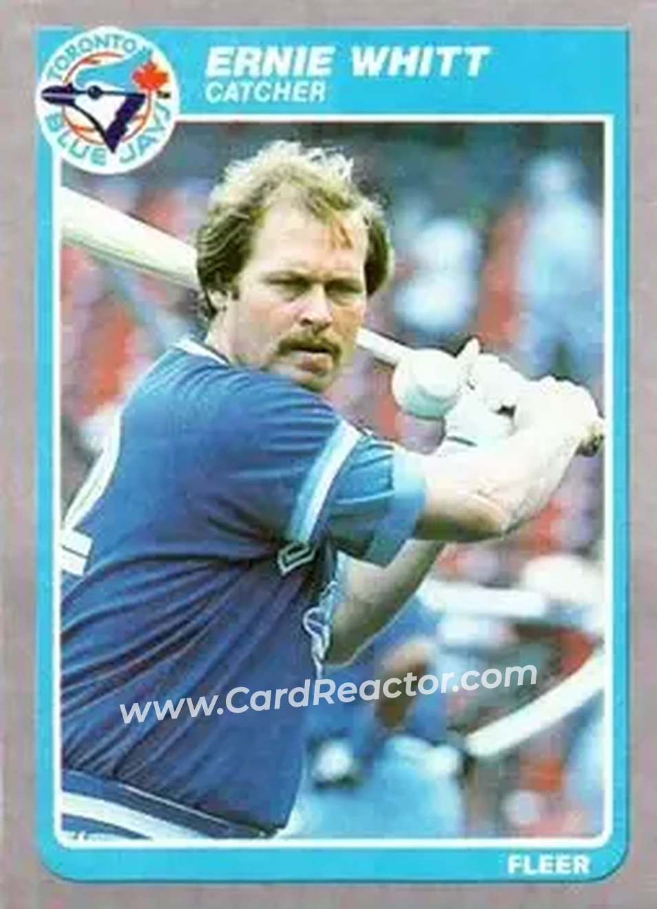 1985 Fleer #119 - Ernie Whitt - Toronto Blue Jays - Front 1985 Fleer #119 - Ernie Whitt - Toronto Blue Jays - Front