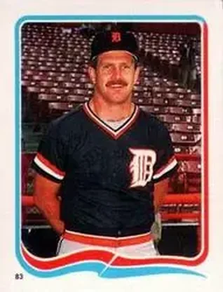 1985 Fleer Star Stickers #83 - Dan Petry - Detroit Tigers