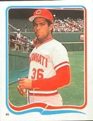 1985 Fleer Star Stickers #86 - Mario Soto - Cincinnati Reds