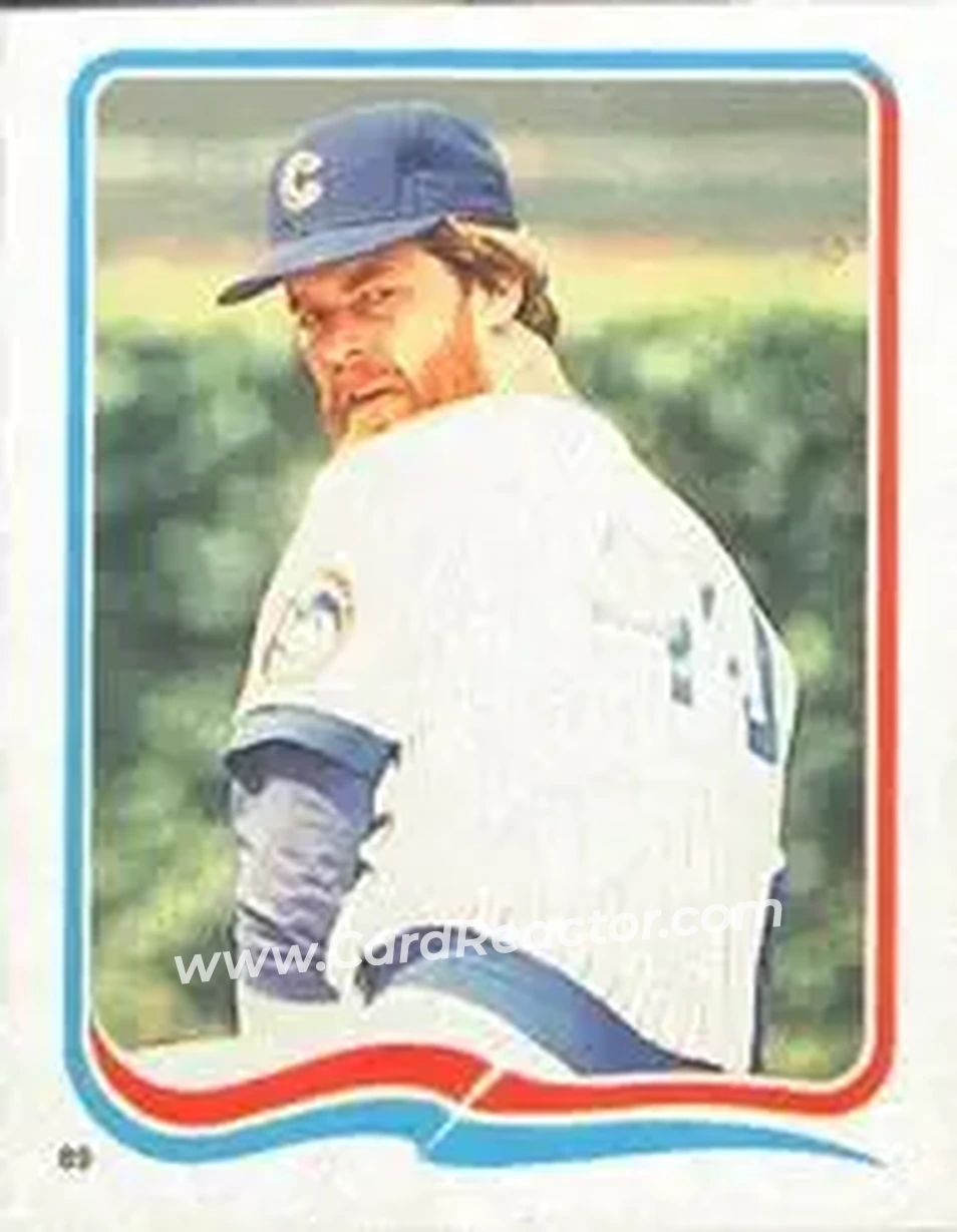 1985 Fleer Star Stickers #89 - Rick Sutcliffe - Chicago Cubs - Front