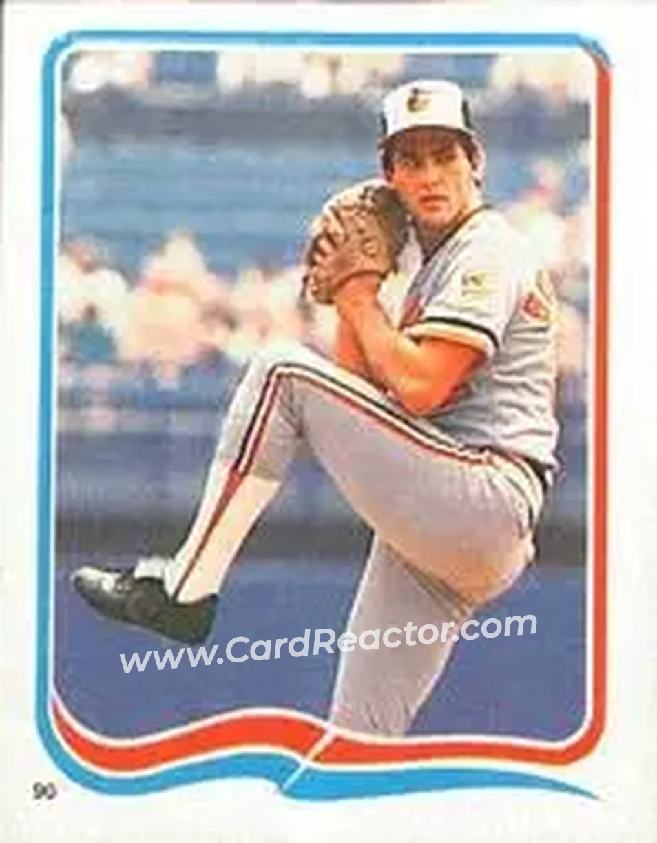 1985 Fleer Star Stickers #90 - Mike Boddicker - Baltimore Orioles - Front