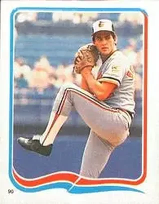 1985 Fleer Star Stickers #90 - Mike Boddicker - Baltimore Orioles 1985 Fleer Star Stickers #90 - Mike Boddicker - Baltimore Orioles