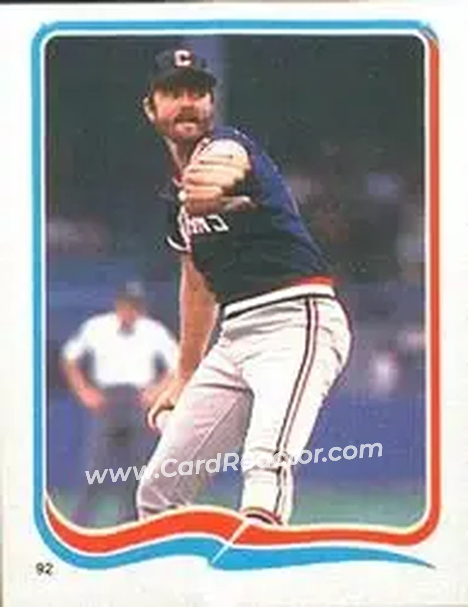 1985 Fleer Star Stickers #92 - Bert Blyleven - Cleveland Indians - Front 1985 Fleer Star Stickers #92 - Bert Blyleven - Cleveland Indians - Front