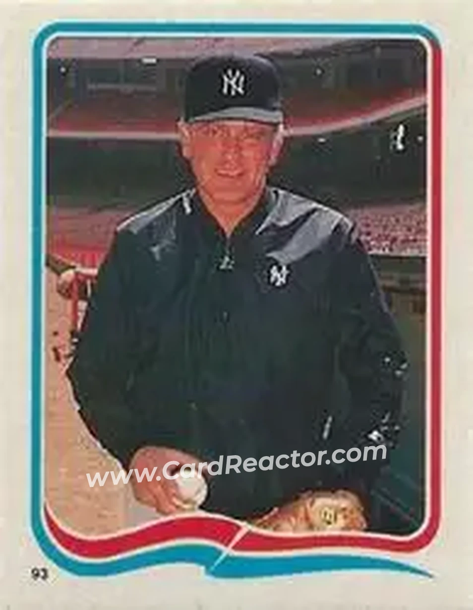 1985 Fleer Star Stickers #93 - Phil Niekro - New York Yankees - Front