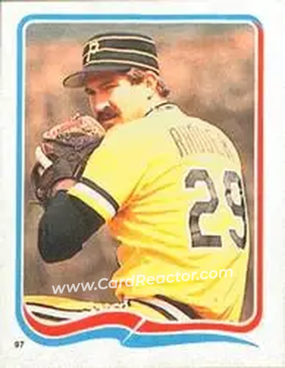 1985 Fleer Star Stickers #97 - Rick Rhoden - Pittsburgh Pirates - Front
