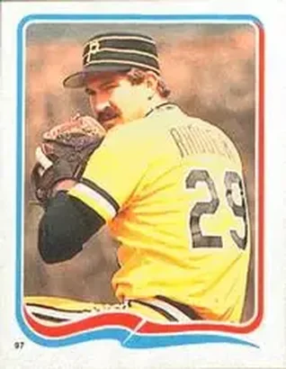 1985 Fleer Star Stickers #97 - Rick Rhoden - Pittsburgh Pirates