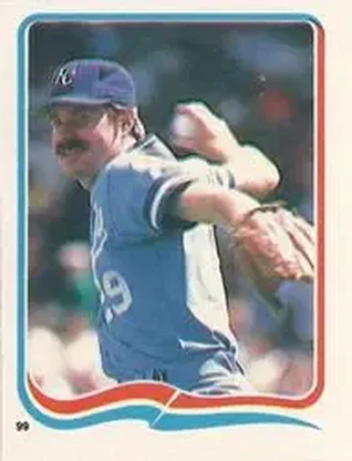 1985 Fleer Star Stickers #99 - Dan Quisenberry - Kansas City Royals