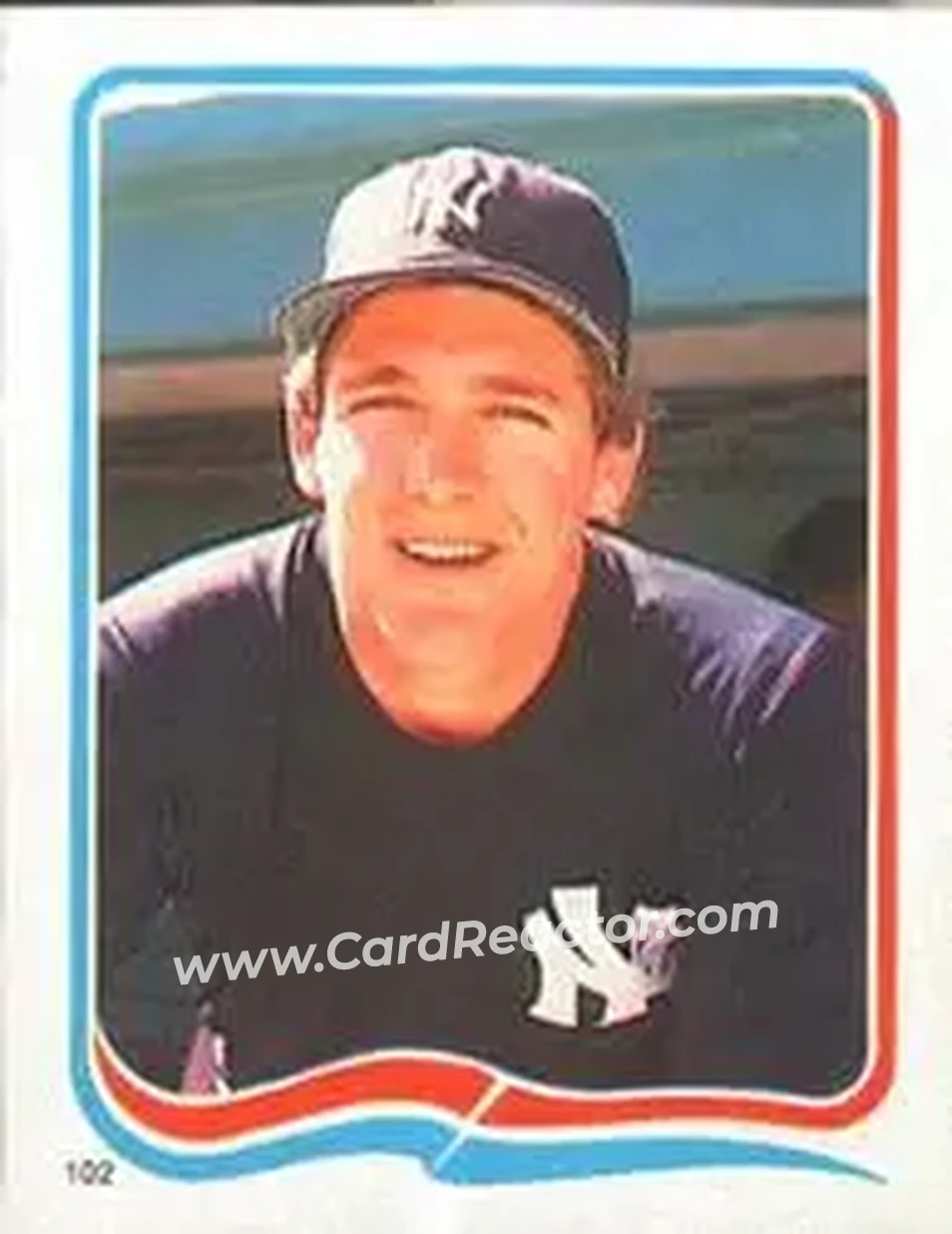 1985 Fleer Star Stickers #102 - Dave Righetti - New York Yankees - Front