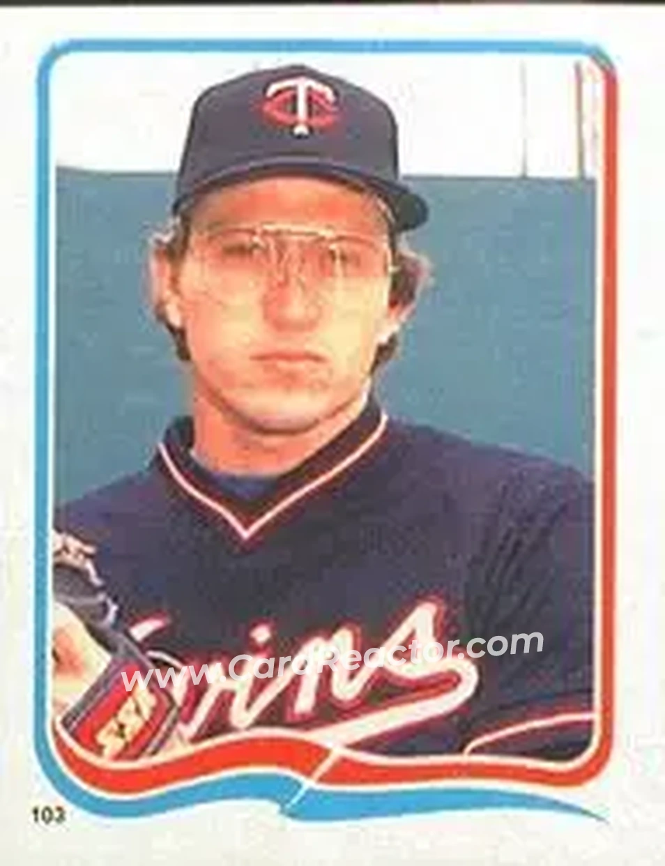 1985 Fleer Star Stickers #103 - Ron Davis - Minnesota Twins - Front