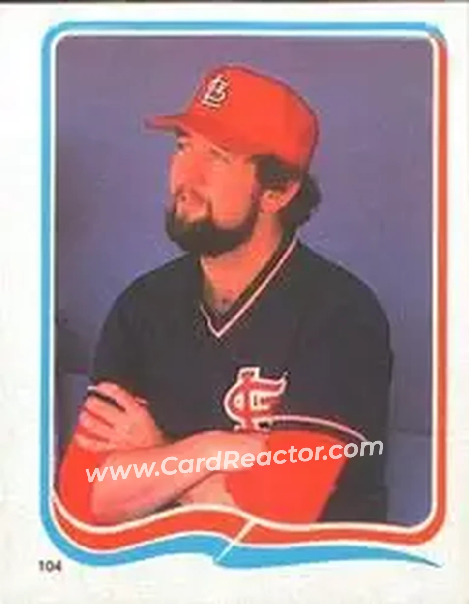 1985 Fleer Star Stickers #104 - Bruce Sutter - St. Louis Cardinals - Front 1985 Fleer Star Stickers #104 - Bruce Sutter - St. Louis Cardinals - Front