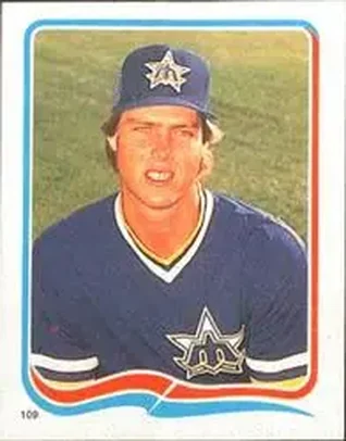 1985 Fleer Star Stickers #109 - Mark Langston - Seattle Mariners 1985 Fleer Star Stickers #109 - Mark Langston - Seattle Mariners