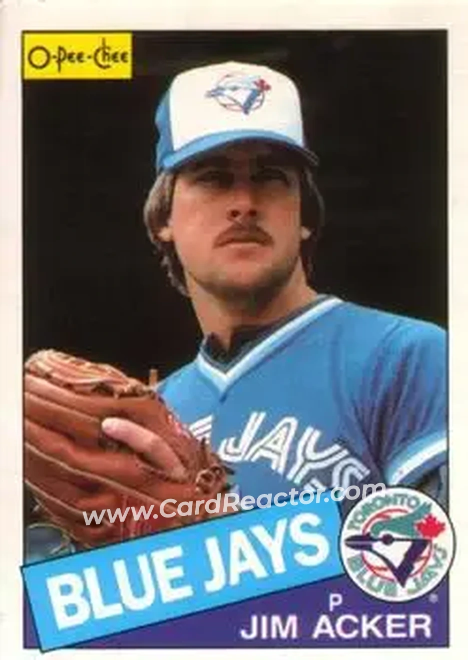 1985 O-Pee-Chee #101 - Jim Acker - Toronto Blue Jays - Front