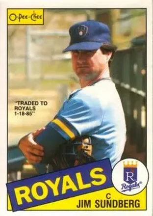 1985 O-Pee-Chee #102 - Jim Sundberg - Kansas City Royals