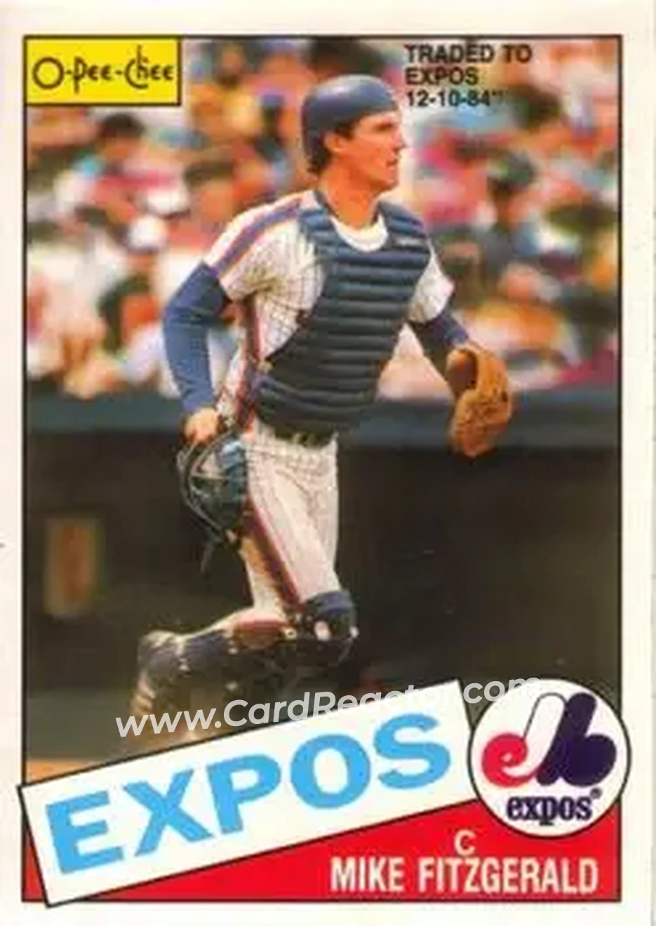 1985 O-Pee-Chee #104 - Mike Fitzgerald - Montreal Expos