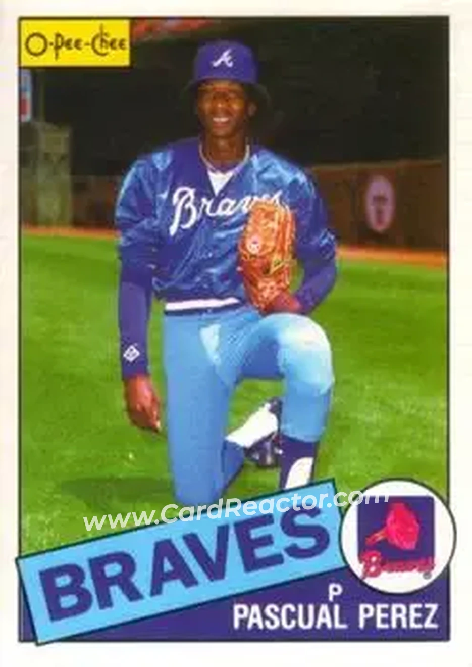 1985 O-Pee-Chee #106 - Pascual Perez - Atlanta Braves - Front
