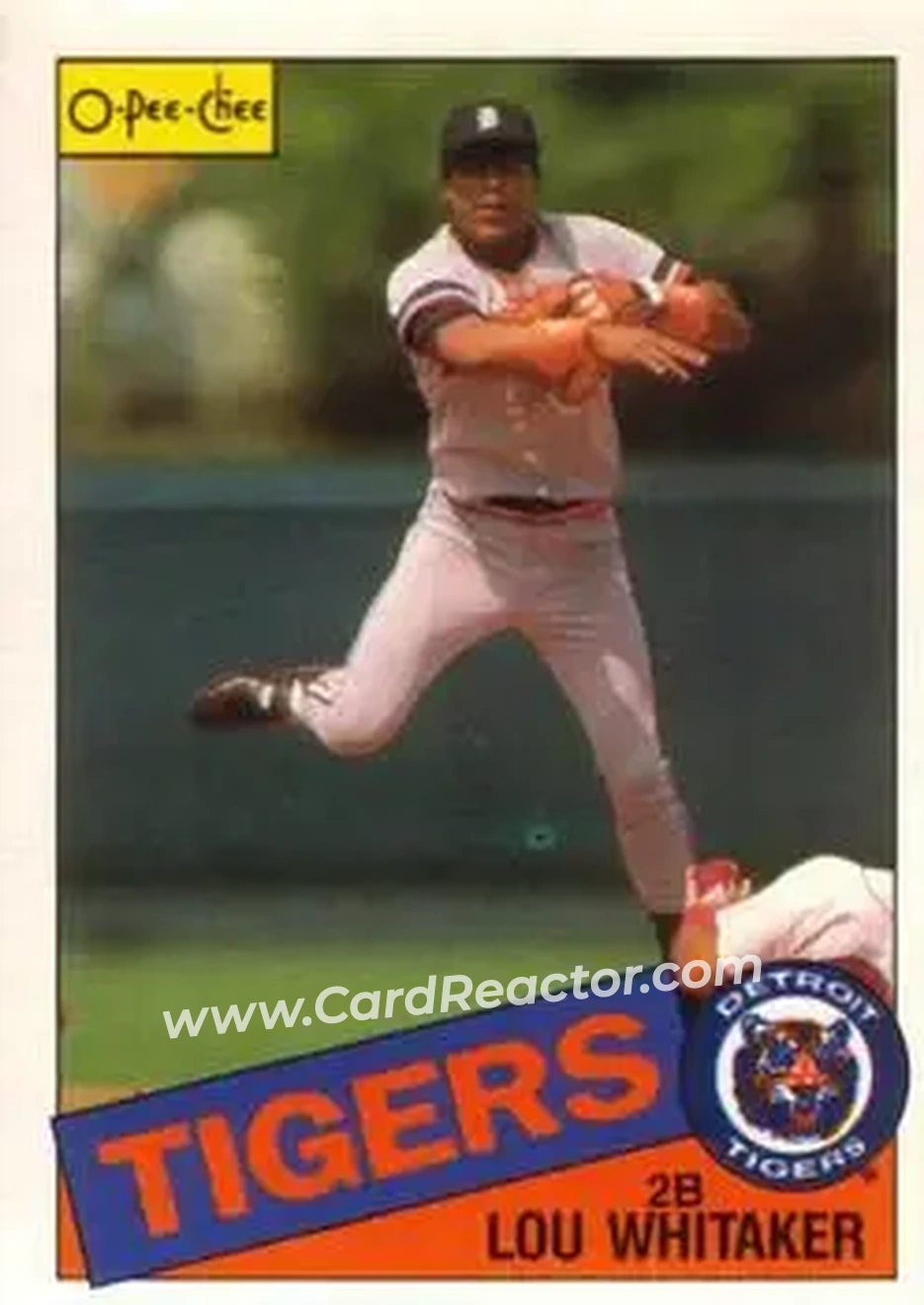 1985 O-Pee-Chee #108 - Lou Whitaker - Detroit Tigers - Front