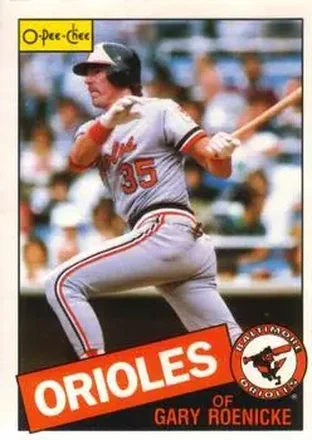 1985 O-Pee-Chee #109 Gary Roenicke