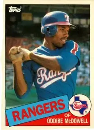 1985 Topps Traded #82T - Oddibe McDowell - Texas Rangers