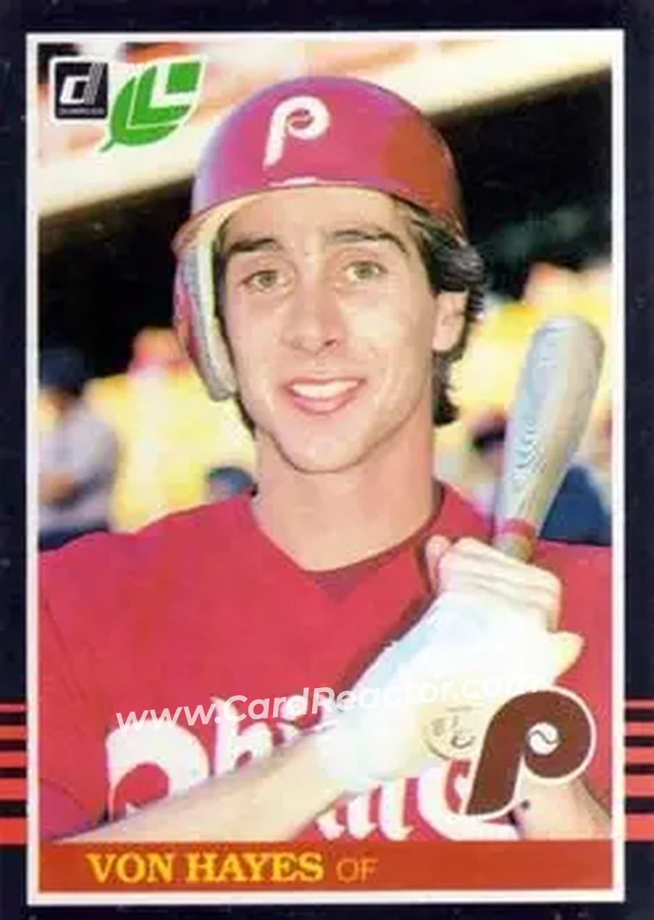 1985 Leaf #93 - Von Hayes - Philadelphia Phillies - Front