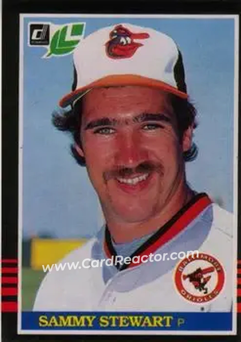1985 Leaf #98 - Sammy Stewart - Baltimore Orioles - Front