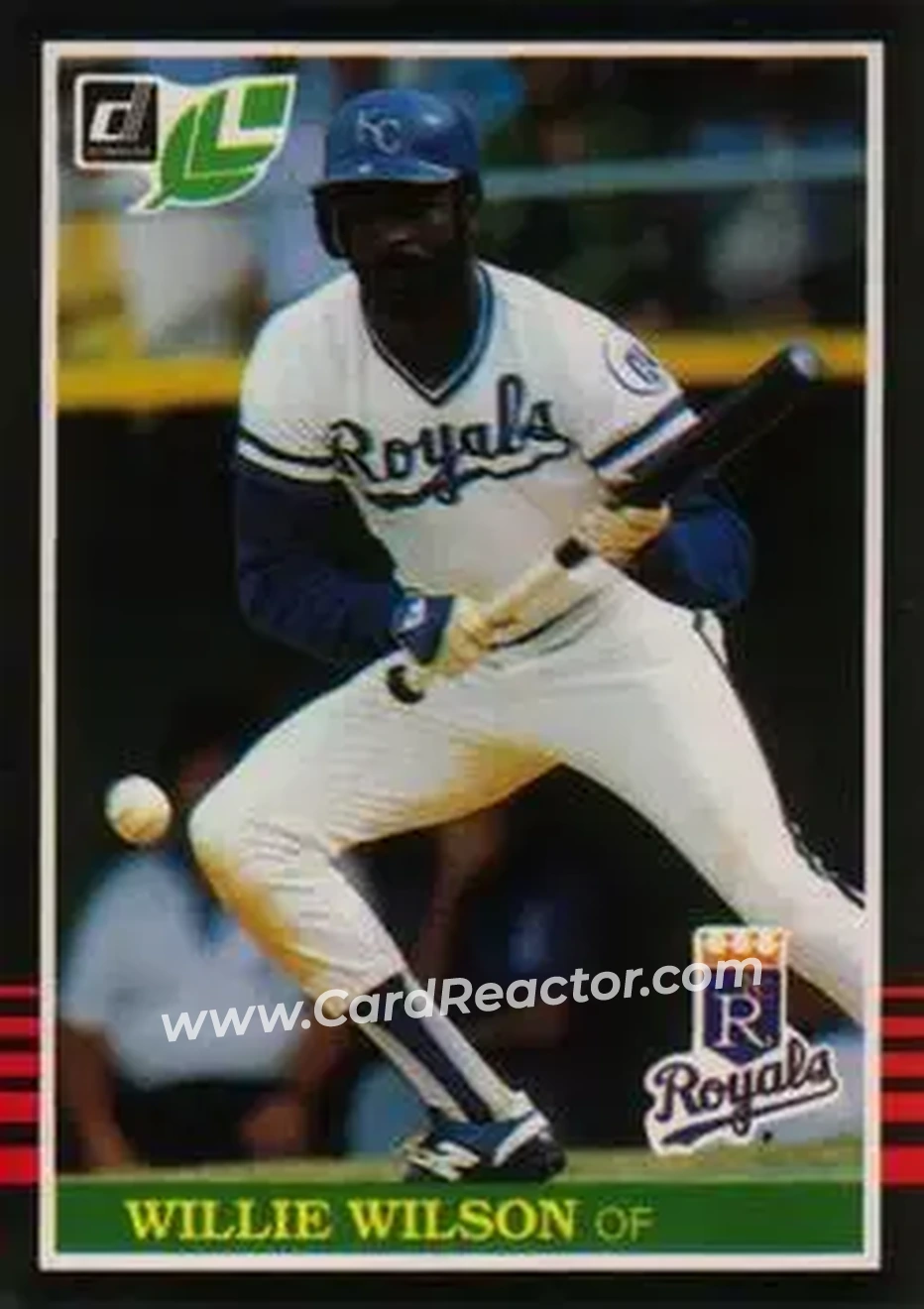 1985 Leaf #110 - Willie Wilson - Kansas City Royals - Front