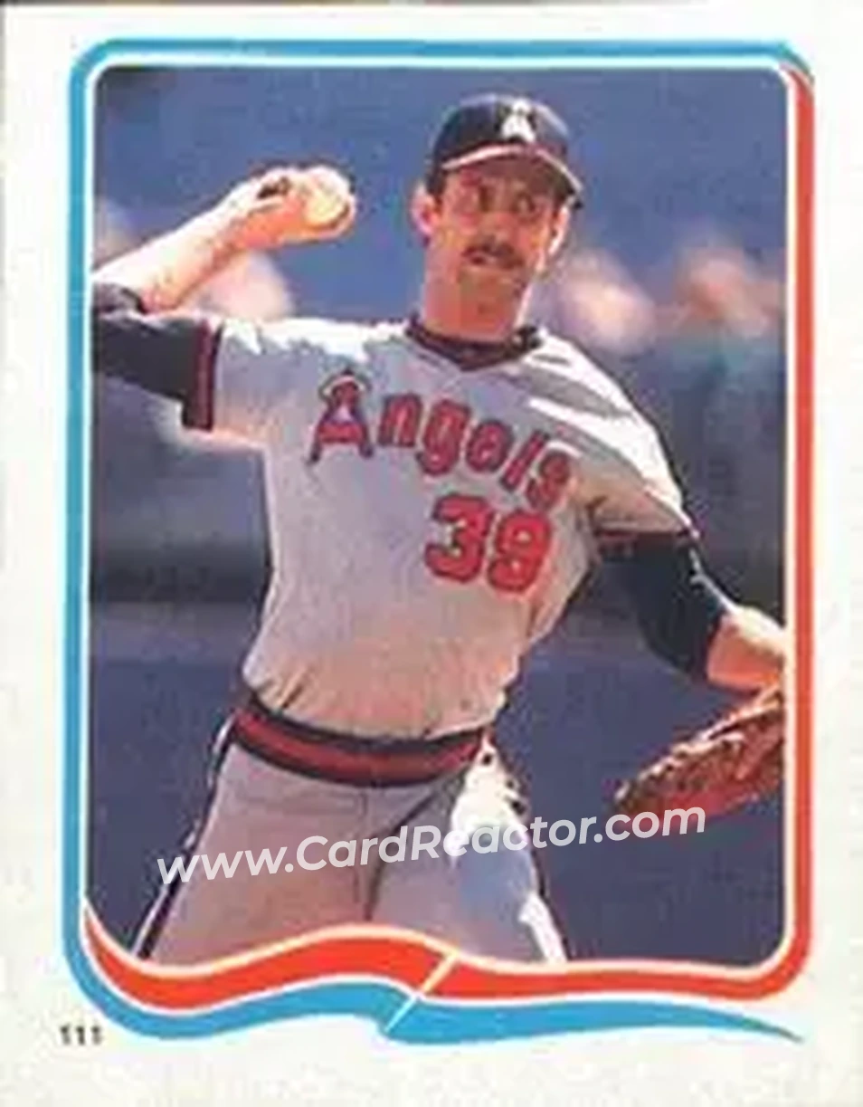 1985 Fleer Star Stickers #111 - Mike Witt - California Angels