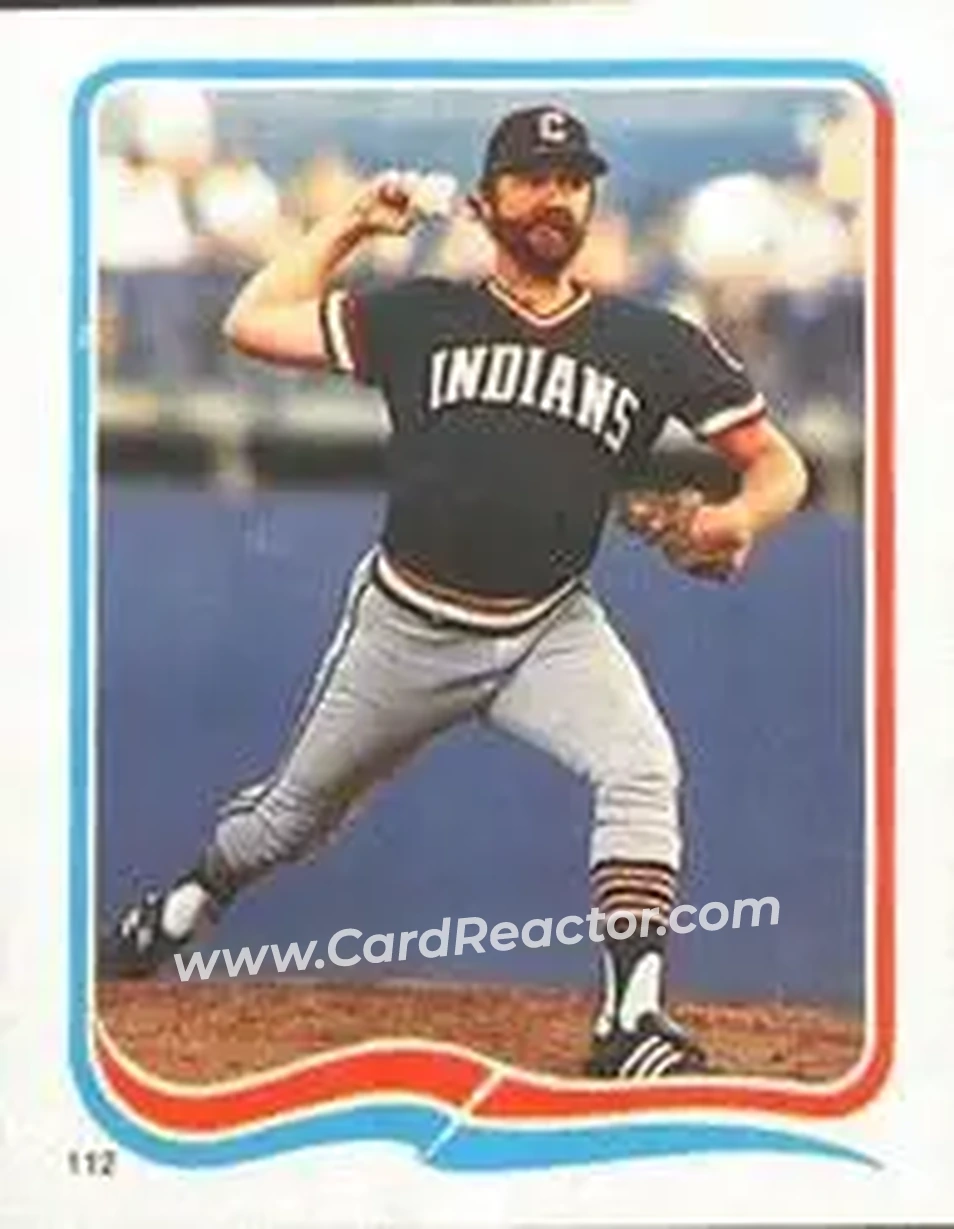 1985 Fleer Star Stickers #112 - Bert Blyleven - Cleveland Indians - Front 1985 Fleer Star Stickers #112 - Bert Blyleven - Cleveland Indians - Front