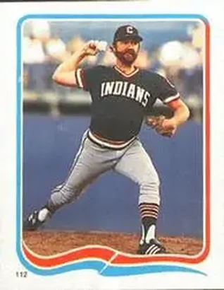 1985 Fleer Star Stickers #112 - Bert Blyleven - Cleveland Indians 1985 Fleer Star Stickers #112 - Bert Blyleven - Cleveland Indians