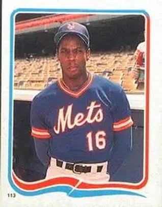 1985 Fleer Star Stickers #113 - Dwight Gooden - New York Mets
