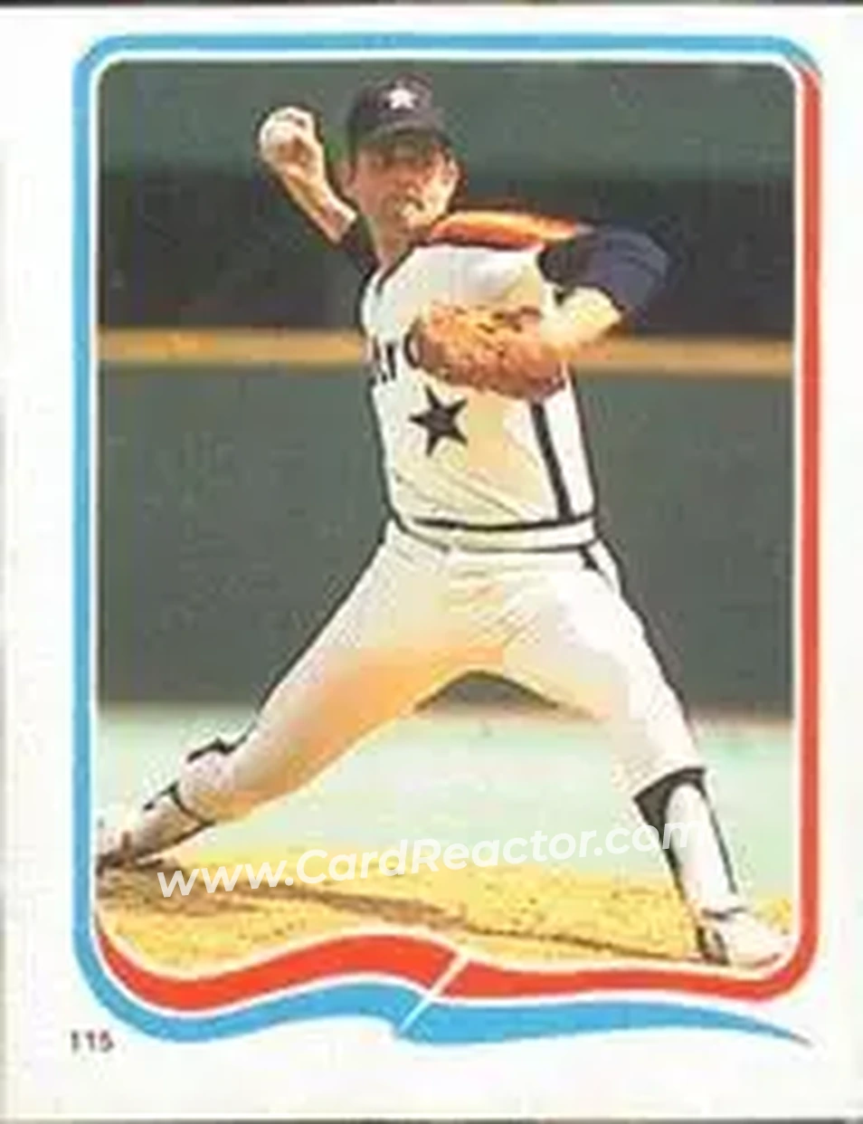 1985 Fleer Star Stickers #115 - Nolan Ryan - Houston Astros - Front 1985 Fleer Star Stickers #115 - Nolan Ryan - Houston Astros - Front