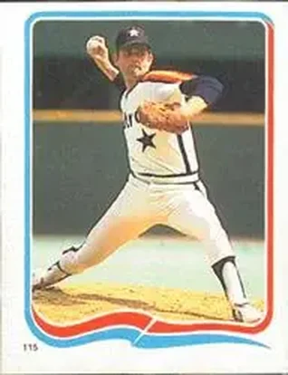 1985 Fleer Star Stickers #115 Nolan Ryan