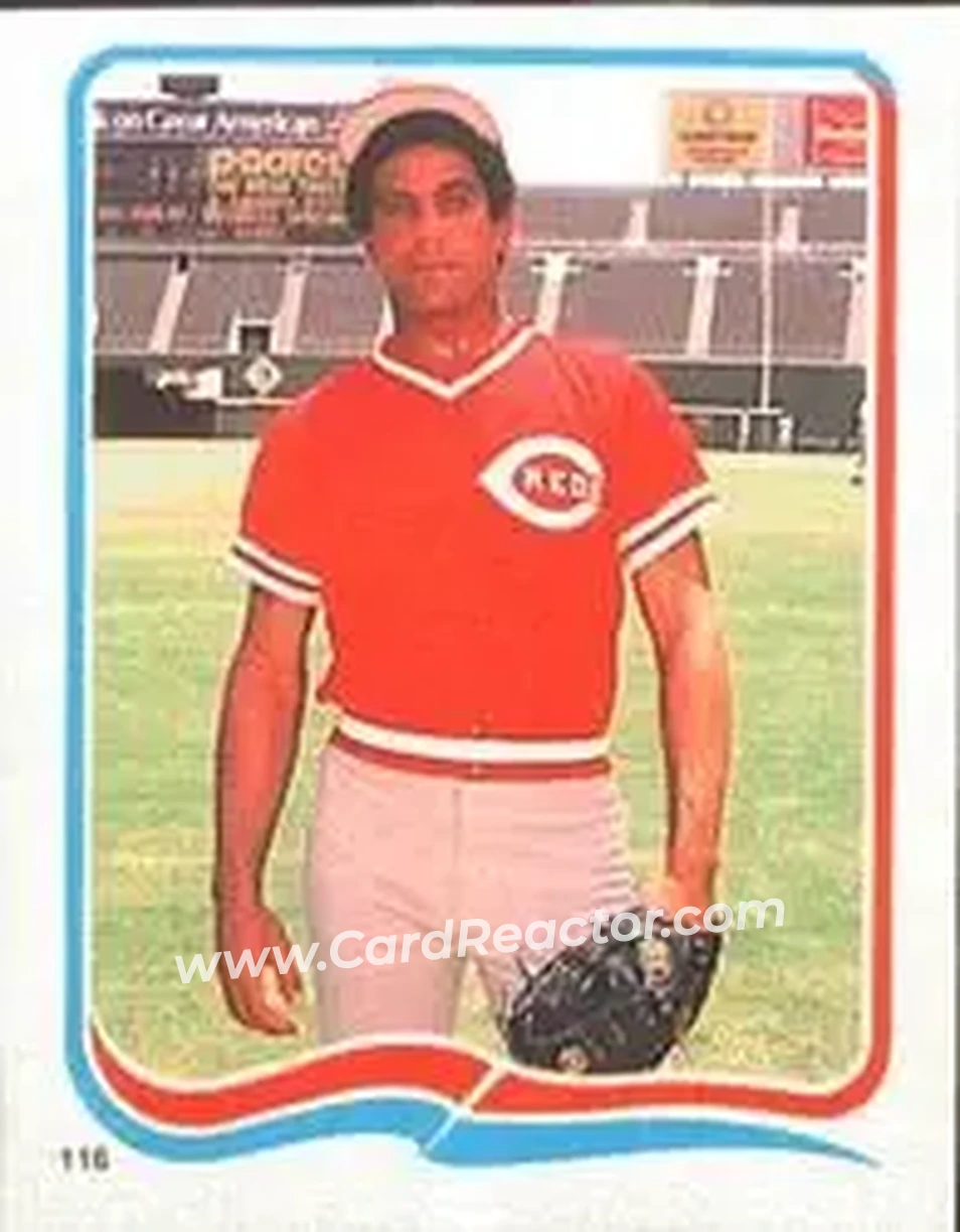 1985 Fleer Star Stickers #116 - Mario Soto - Cincinnati Reds - Front