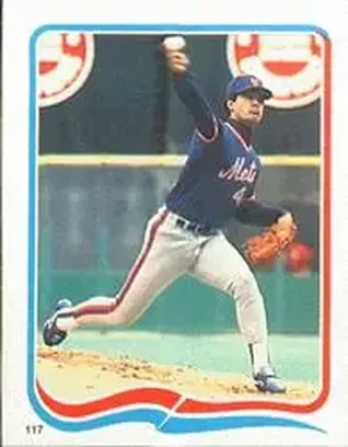 1985 Fleer Star Stickers #117 Ron Darling