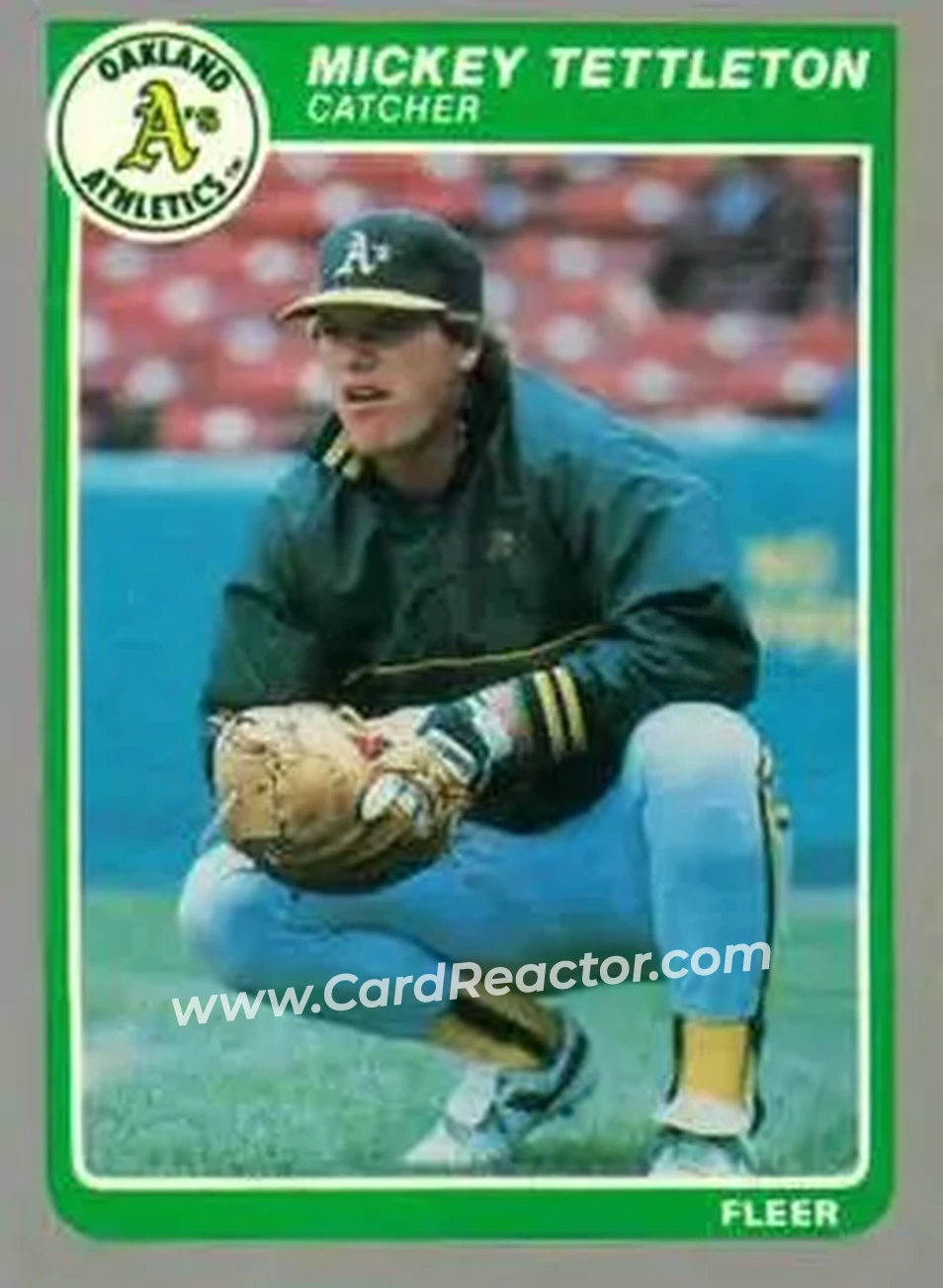 1985 Fleer Update #U-119 - Mickey Tettleton - Oakland Athletics - Front