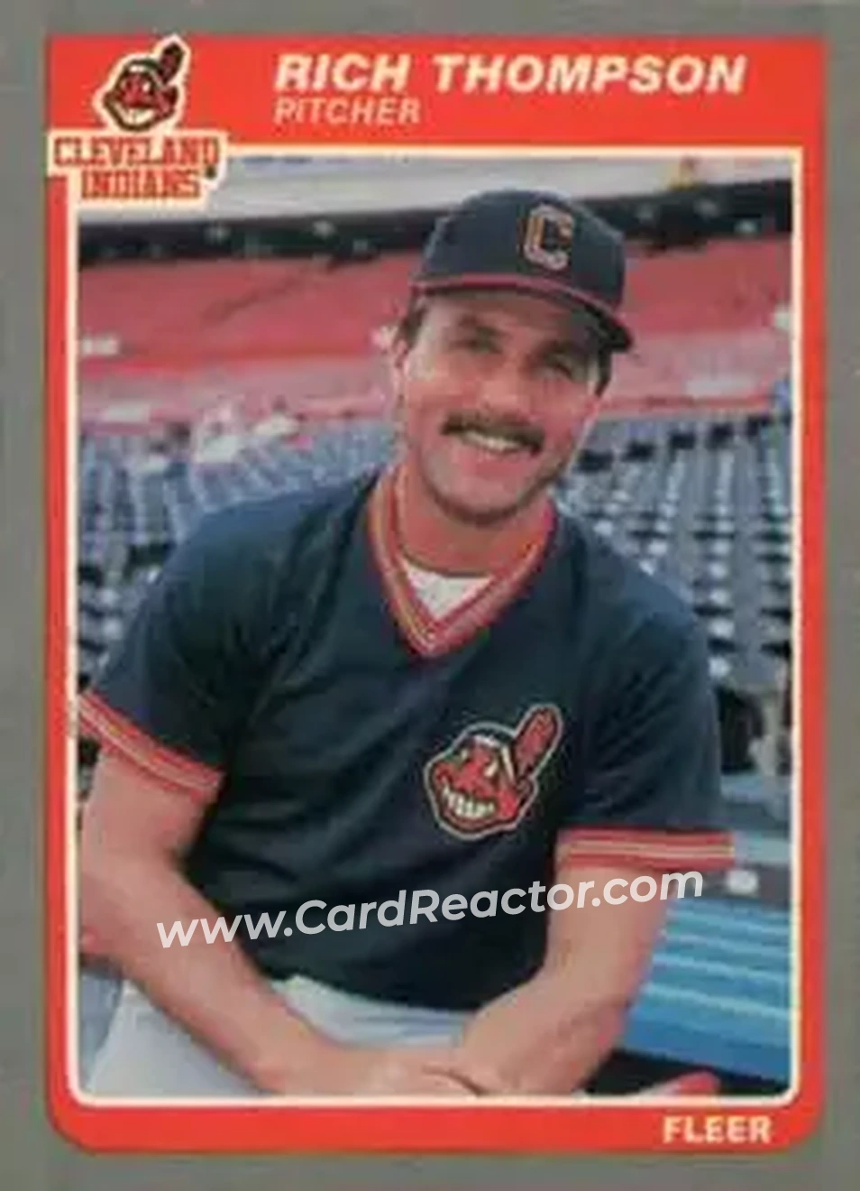 1985 Fleer Update #U-120 - Rich Thompson - Cleveland Indians - Front 1985 Fleer Update #U-120 - Rich Thompson - Cleveland Indians - Front