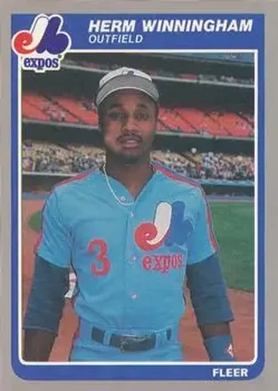 1985 Fleer Update #U-130 - Herm Winningham - Montreal Expos 1985 Fleer Update #U-130 - Herm Winningham - Montreal Expos