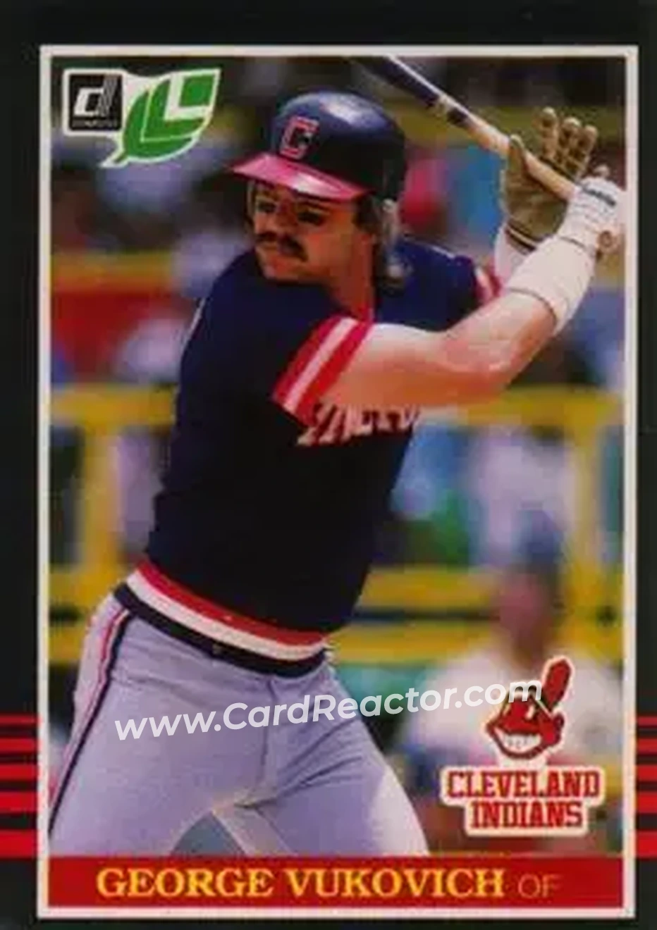 1985 Leaf #120 - George Vukovich - Cleveland Indians - Front