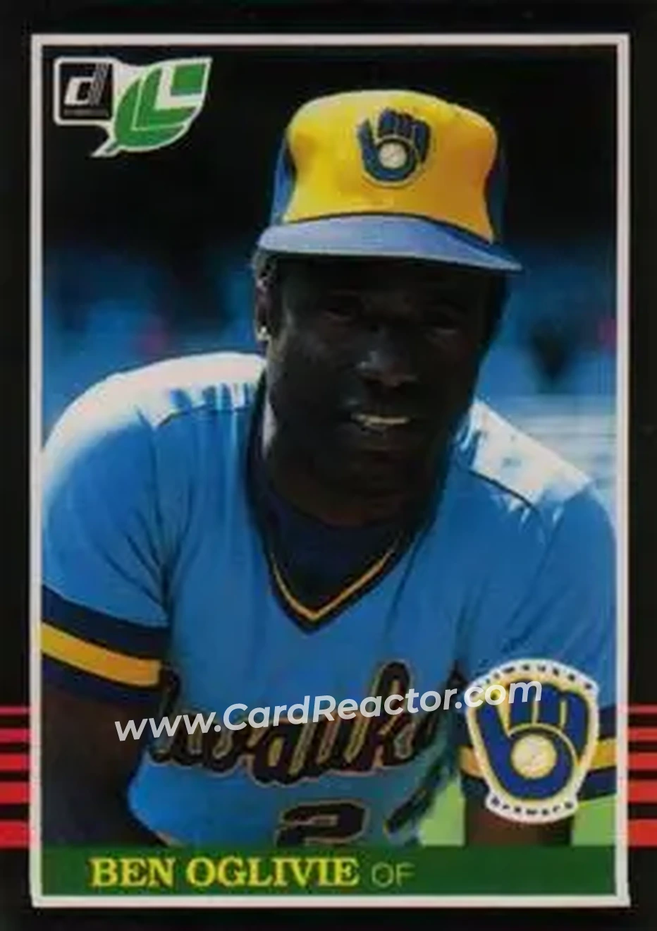 1985 Leaf #123 - Ben Oglivie - Milwaukee Brewers - Front