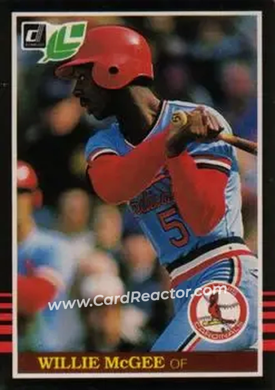 1985 Leaf #125 - Willie McGee - St. Louis Cardinals - Front