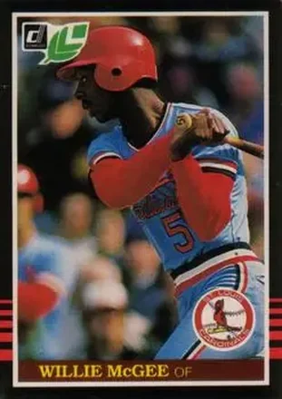 1985 Leaf #125 - Willie McGee - St. Louis Cardinals