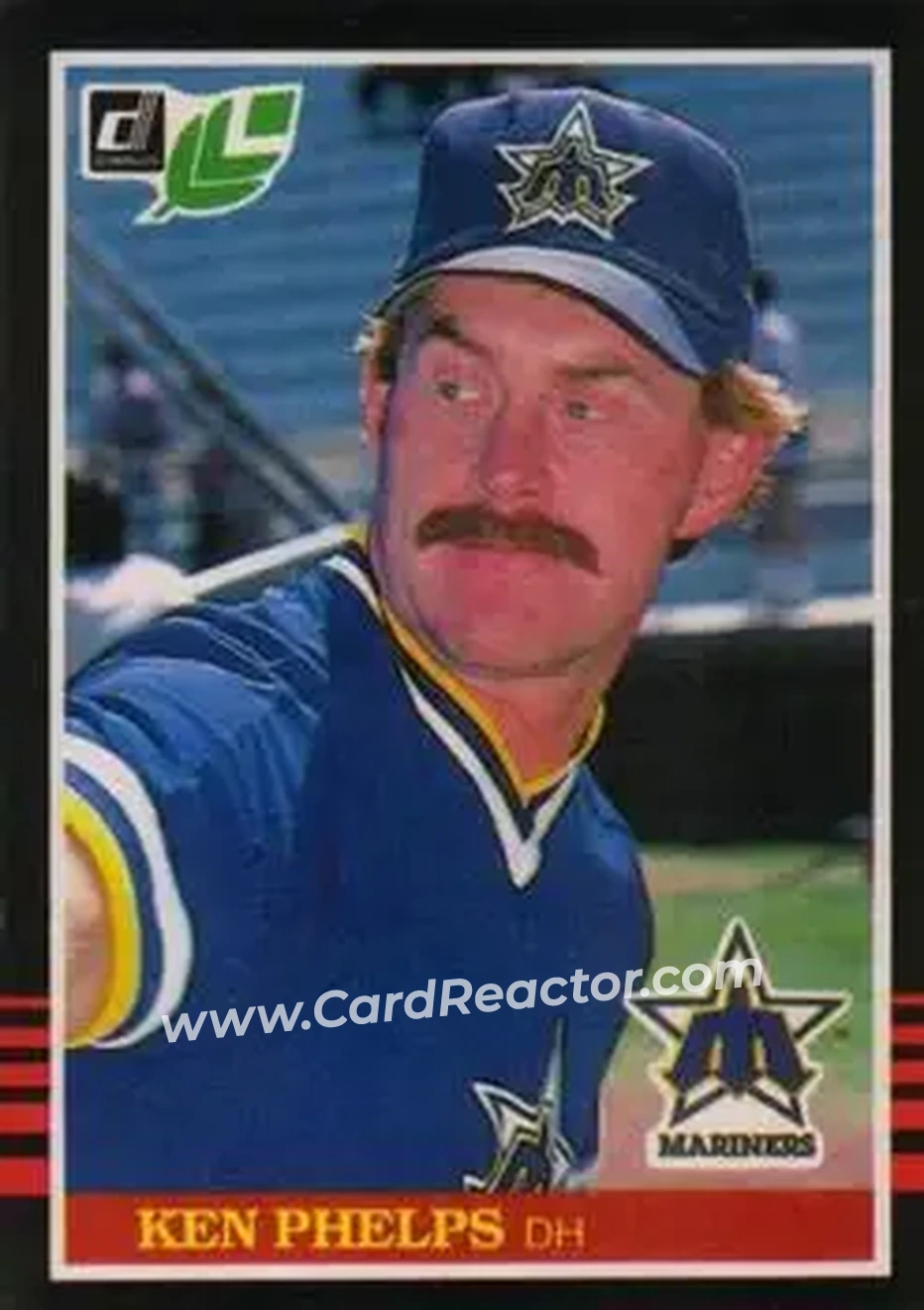 1985 Leaf #129 - Ken Phelps - Seattle Mariners - Front