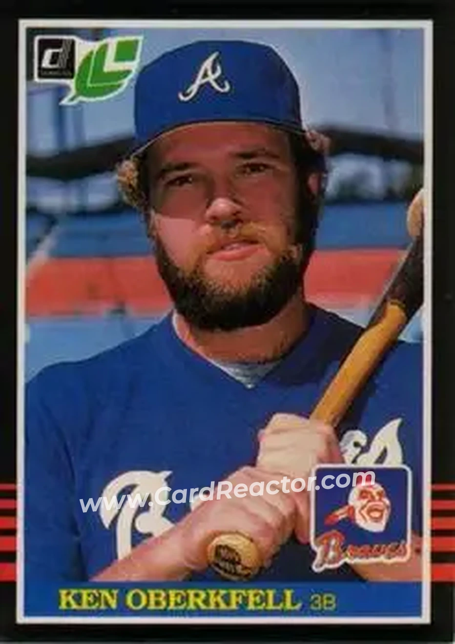 1985 Leaf #141 - Ken Oberkfell - Atlanta Braves - Front
