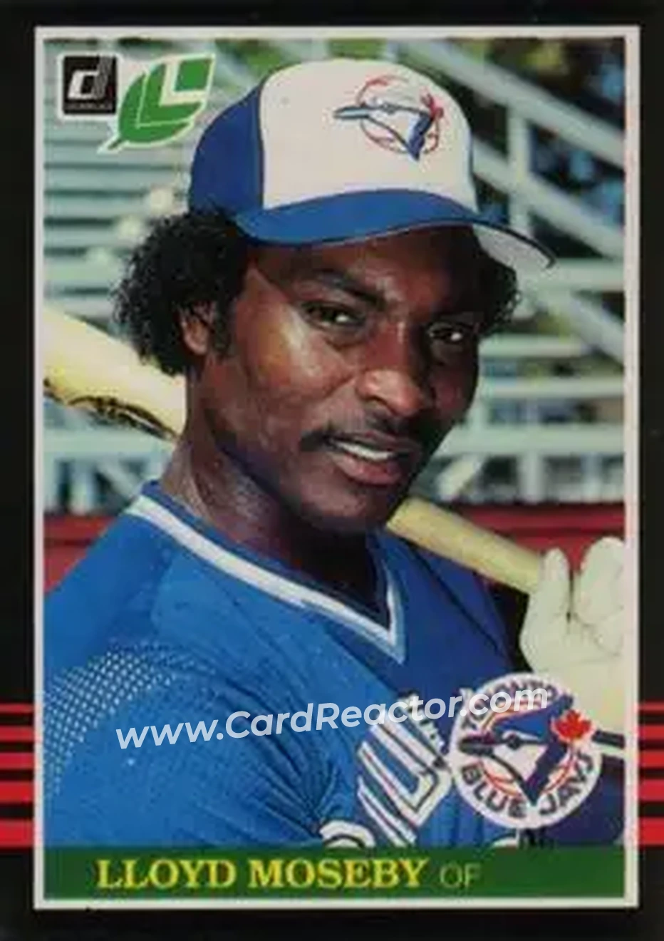 1985 Leaf #143 - Lloyd Moseby - Toronto Blue Jays - Front