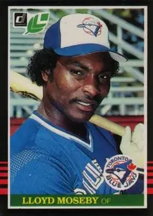 1985 Leaf #143 - Lloyd Moseby - Toronto Blue Jays