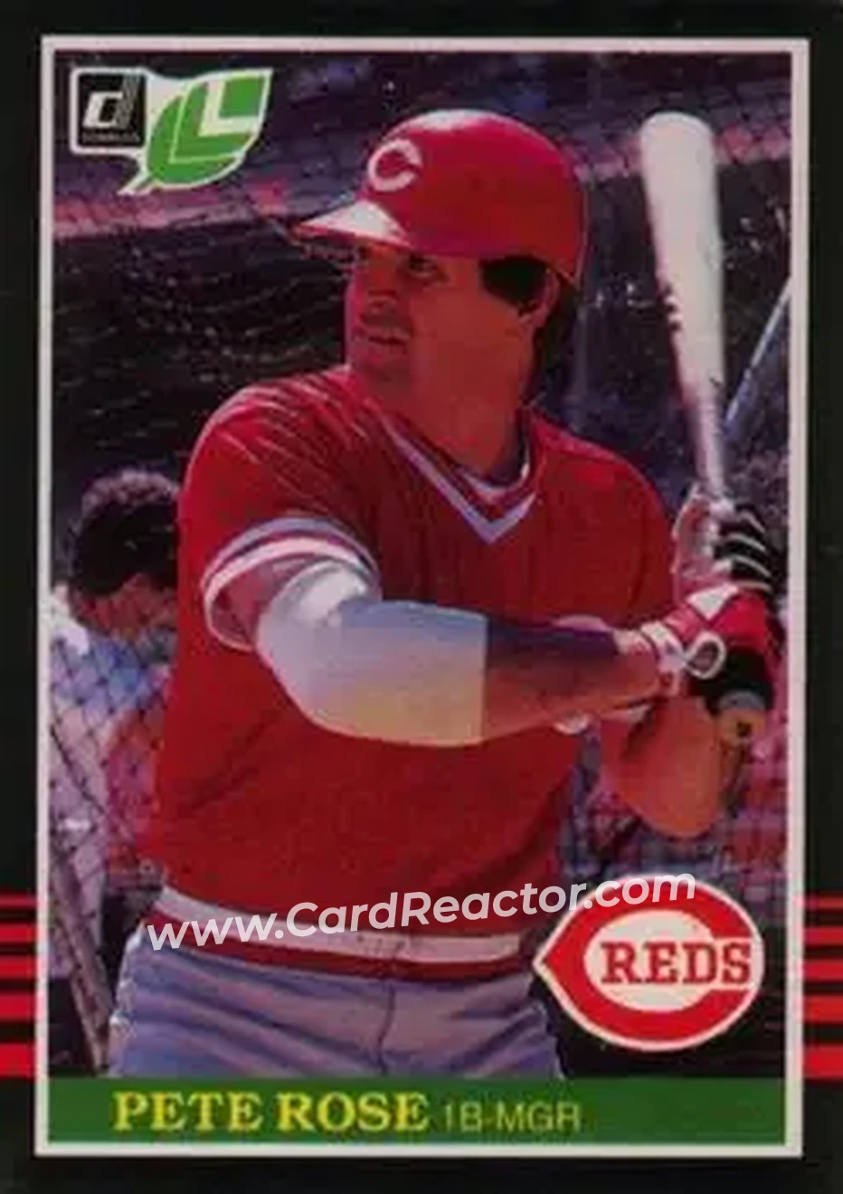 1985 Leaf #144 - Pete Rose - Cincinnati Reds - Front